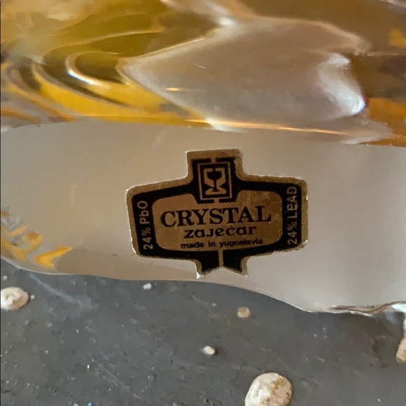 ZAJECAR 24% lead crystal BUNNY rabbit paperweight - Picture 6 of 8